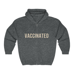 Vaccinated Unisex Heavy Blend™ Full Zip Hooded Sweatshirt