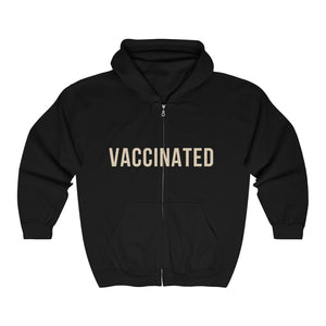 Vaccinated Unisex Heavy Blend™ Full Zip Hooded Sweatshirt