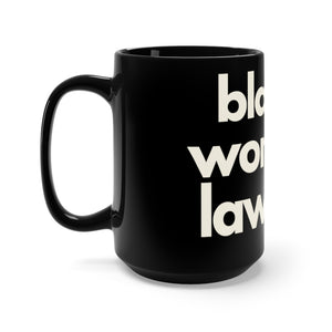 Black Woman Lawyer Black Mug 15oz